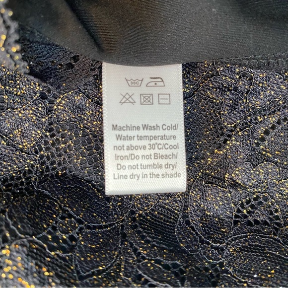 Popilush Lace Corset V Neck Shapewear Tummy Control Midi Dress Sz XS - Picture 15 of 15